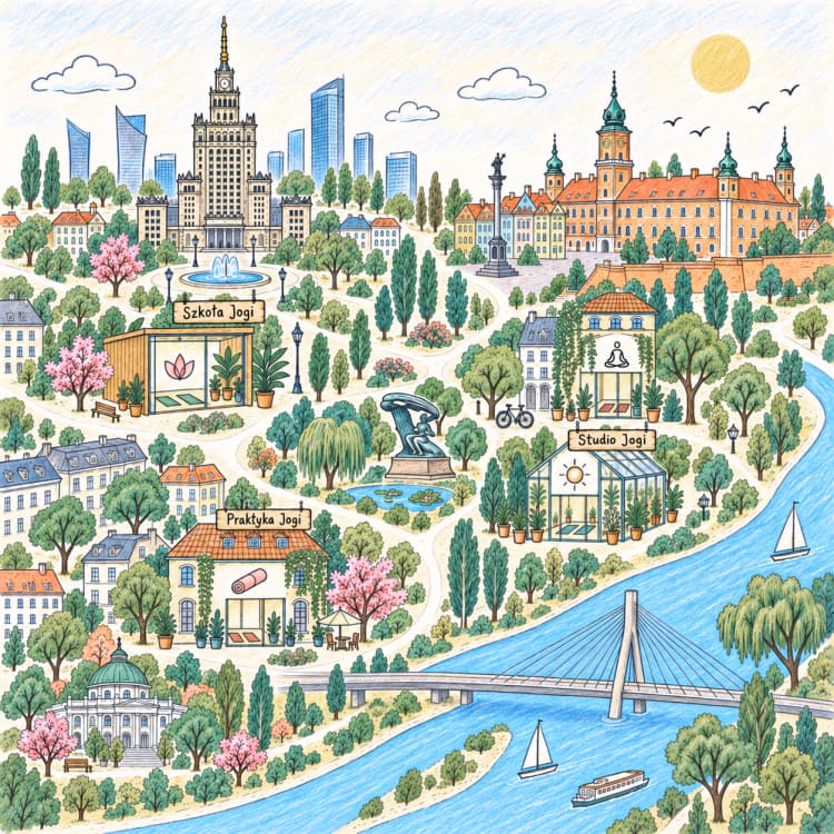 Katalog studiów jogi uporządkowany według miast